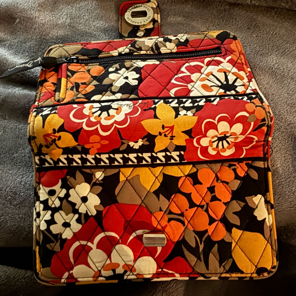Vera Bradley Floral Wallet in Red, Yellow, and Black - Picture 4 of 6